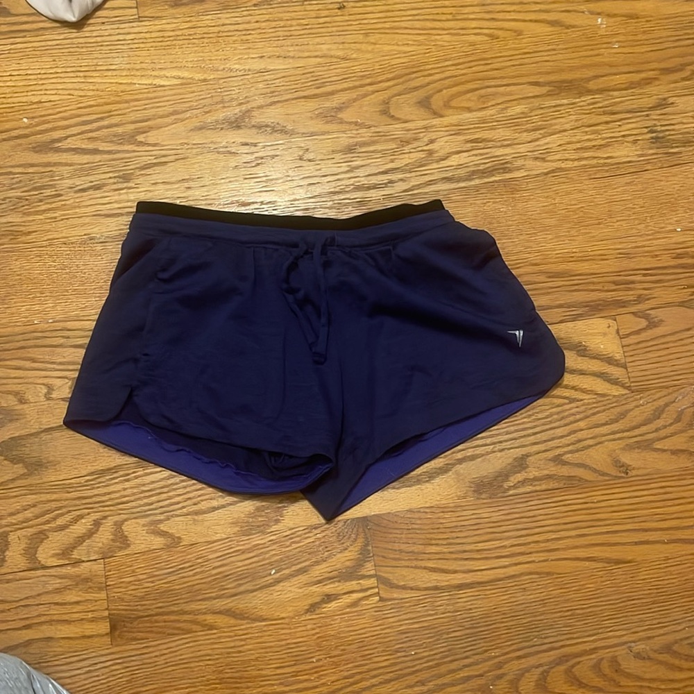 blue shorts